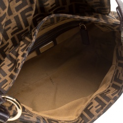 Pre Owned Fendi Tobacco Zucca Canvas Chef Shoulder Bag