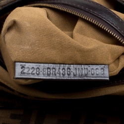 Pre Owned Fendi Tobacco Zucca Canvas Chef Shoulder Bag