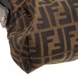 Pre Owned Fendi Tobacco Zucca Canvas Chef Shoulder Bag