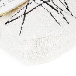 مملوكة مسبقًا Fendi Black and White Beaded Limited Edition Baguette