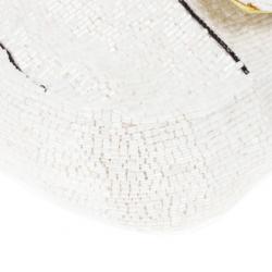 مملوكة مسبقًا Fendi Black and White Beaded Limited Edition Baguette