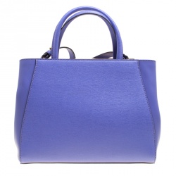 Pre Owned Fendi Lilac Saffiano Leather Small 2Jours Top Handle Bag