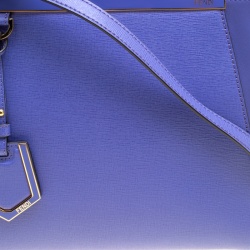 Pre Owned Fendi Lilac Saffiano Leather Small 2Jours Top Handle Bag