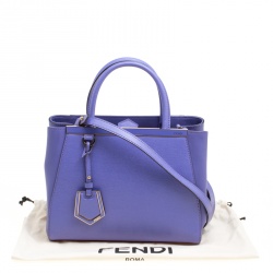 Pre Owned Fendi Lilac Saffiano Leather Small 2Jours Top Handle Bag