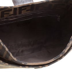 Pre Owned Fendi Brown Zucca Canvas Hobo