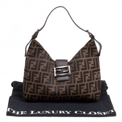 Pre Owned Fendi Brown Zucca Canvas Hobo