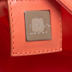 Pre Owned Fendi Orange Stretchable Fabric Shoulder Bag