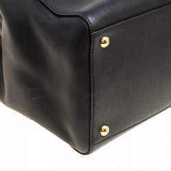 Pre Owned Fendi Black Leather 2Jours Top Handle Bag