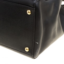 Pre Owned Fendi Black Leather 2Jours Top Handle Bag