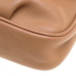 Pre Owned Fendi Light Brown Leather Fendista Pochette Crossbody Bag