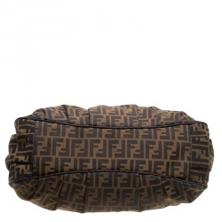 Pre Owned Fendi Tobacco Zucca Canvas Large Mia Tote