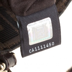 Pre Owned Fendi Tobacco Zucca Canvas Large Mia Tote