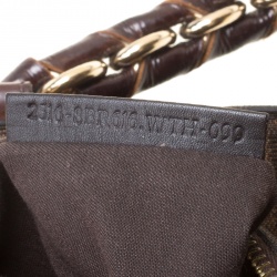 Pre Owned Fendi Tobacco Zucca Canvas Large Mia Tote