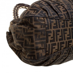 Pre Owned Fendi Tobacco Zucca Canvas Large Mia Tote
