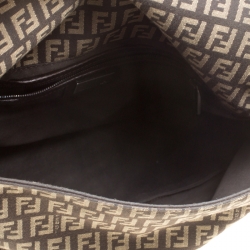 Pre Owned Fendi Tobacco Zucchino Canvas Mama Forever Shoulder Bag