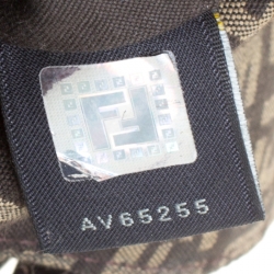 Pre Owned Fendi Tobacco Zucchino Canvas Mama Forever Shoulder Bag