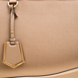 Pre Owned Fendi Beige Saffiano Leather 2Jours Tote