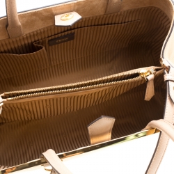 Pre Owned Fendi Beige Saffiano Leather 2Jours Tote