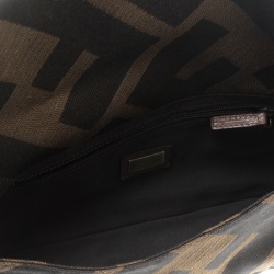 Pre Owned Fendi Tobacco Zucca Canvas Mama Baguette Shoulder Bag