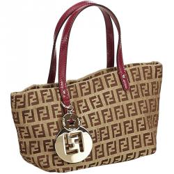 Pre Owned Fendi Tri-colour Jacquard Zucca Shoulder Bag