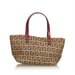 Pre Owned Fendi Tri-colour Jacquard Zucca Shoulder Bag