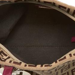 Pre Owned Fendi Tri-colour Jacquard Zucca Shoulder Bag