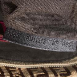Pre Owned Fendi Tri-colour Jacquard Zucca Shoulder Bag