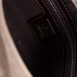 Fendi Beige Zucca Canvas Baguette Shoulder Bag