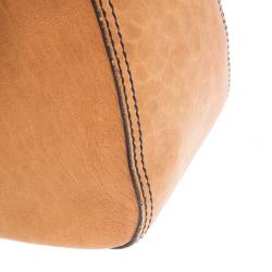 Pre Owned Fendi Brown Large Leather B Bag