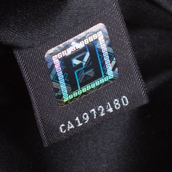 Pre Owned Fendi Black Zucca Quilted Fabric Roll Tote