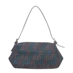 Pre Owned Fendi Purple Monogram Baguette