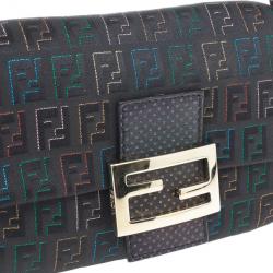 Pre Owned Fendi Purple Monogram Baguette