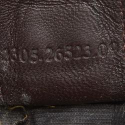 Pre Owned Fendi Tobacco Pequin Stripe Canvas Shoulder Bag