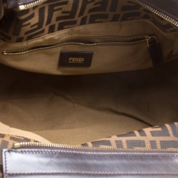 Pre Owned Fendi Tobacco Zucca Canvas Giant Chef Hobo