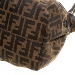 Pre Owned Fendi Tobacco Zucca Canvas Giant Chef Hobo