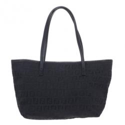 مملوكة مسبقًا Fendi Black Mini Zucca Tote