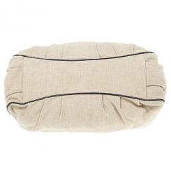 Pre Owned Fendi Beige Corda Canvas Mia Chain Handle Bag