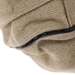 Pre Owned Fendi Beige Corda Canvas Mia Chain Handle Bag