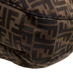 Pre Owned Fendi Brown Zucca Canvas Mia Hobo