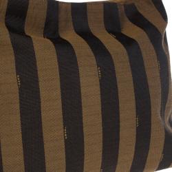 مملوكة مسبقًا Fendi Brown Pequin Hobo Bag