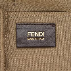Pre Owned Fendi Beige Leather Chain Handle Tote Bag