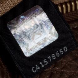 Pre Owned Fendi Black/Bronze Seleria Leather Large Peekaboo Top Handle Bag