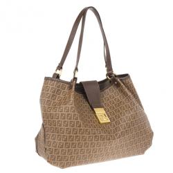 مملوكة مسبقًا Fendi Brown Zucca Coated Canvas Tote