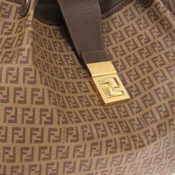 مملوكة مسبقًا Fendi Brown Zucca Coated Canvas Tote