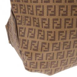 مملوكة مسبقًا Fendi Brown Zucca Coated Canvas Tote