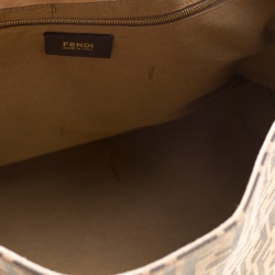 Pre Owned Fendi Tobacco Zucca Canvas Hobo