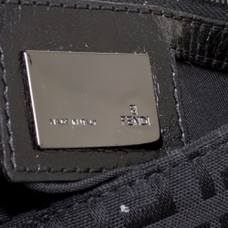 Pre Owned Fendi Black Zucchino Canvas Mama Baguette Bag