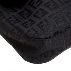 Pre Owned Fendi Black Zucchino Canvas Mama Baguette Bag