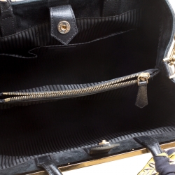 Pre Owned Fendi Black Leather 2Jours Top Handle Bag