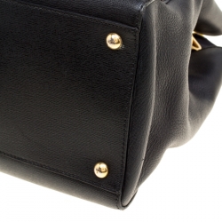 Pre Owned Fendi Black Leather 2Jours Top Handle Bag